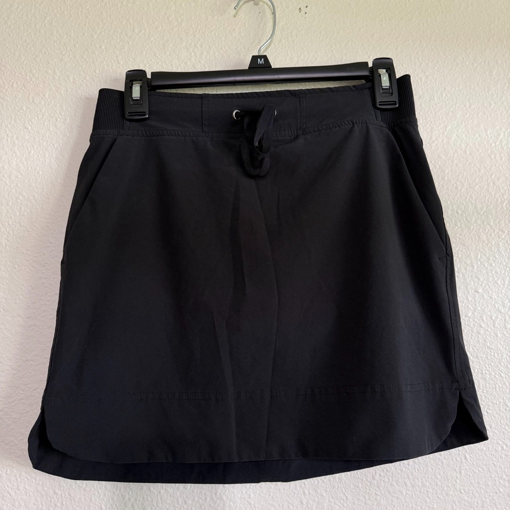 Athleta‎ Midtown Skirt Womens Size 2 Black Lined Drawstring Athletic Sport Skort - Picture 2 of 11